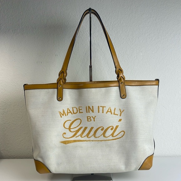 Made in Italy by Gucci canvas tote - Picture 1 of 14